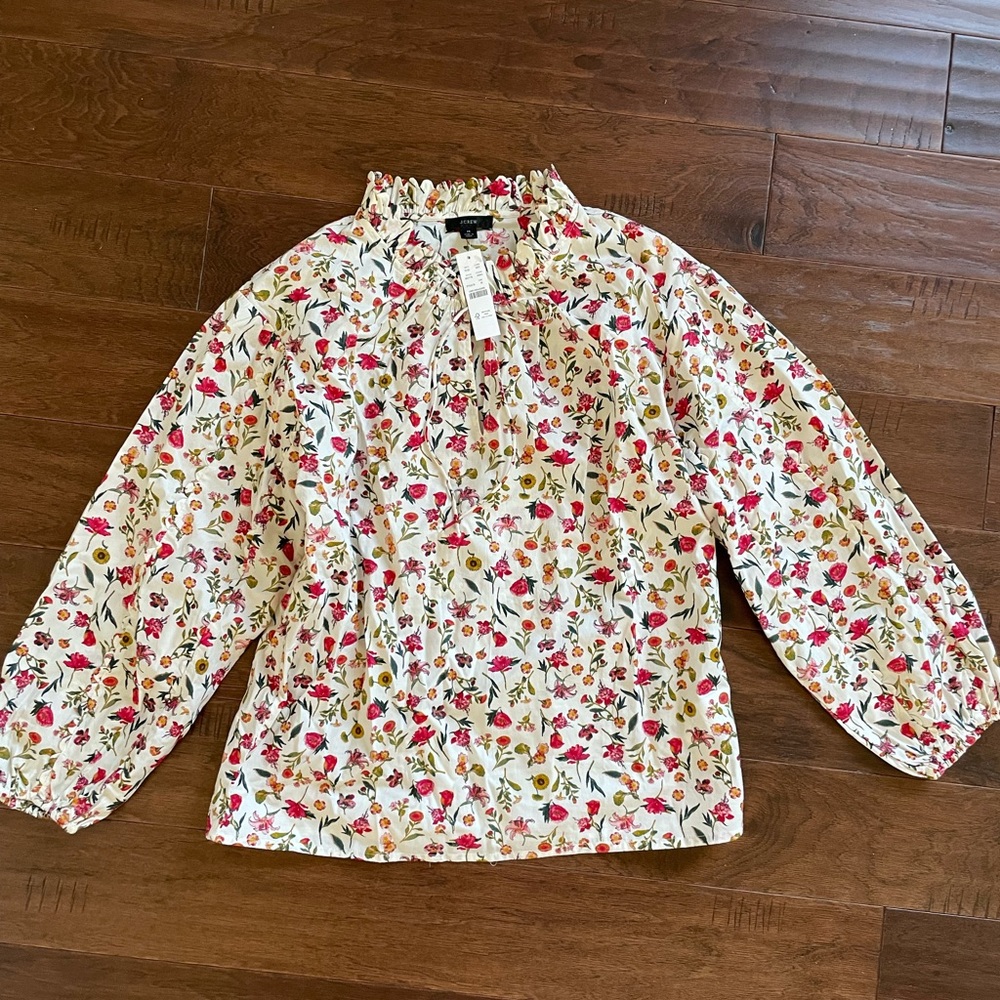 Floral blouse from J Crew. Boho festival romantic. New!